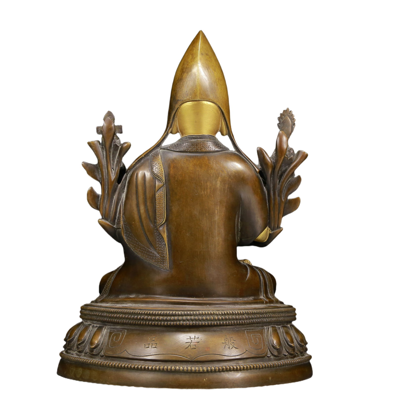 A Solemn Gilt Bronze Statue of Tsongkhapa - 8