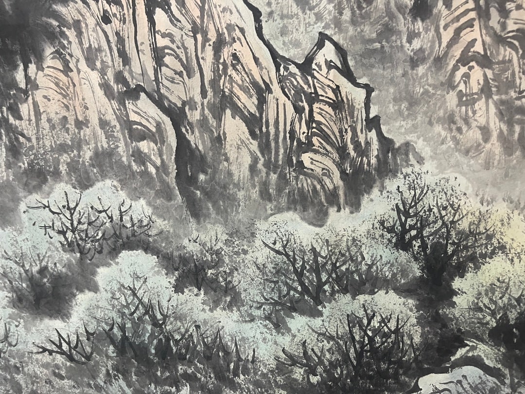 A Chinese Hand Scroll Ink Painting of Landscape on Paper,Zhang Daqian - 3