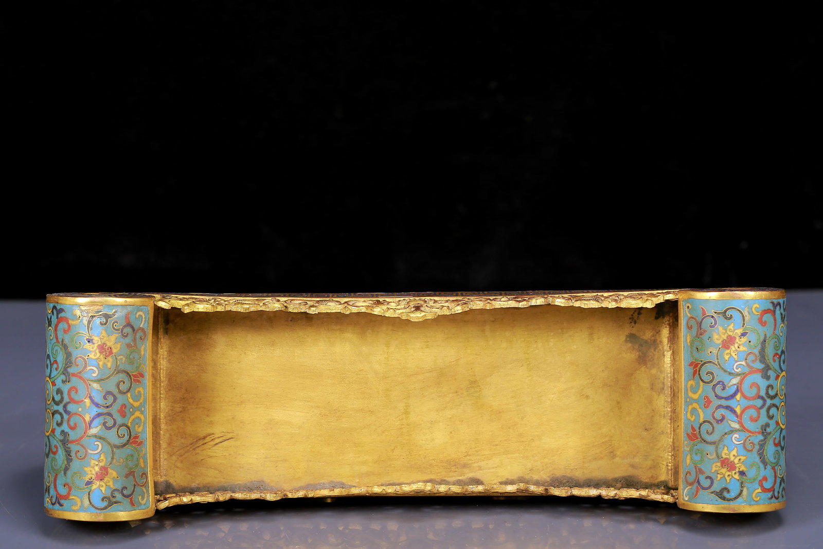 A Huge Cloisonne Inlaid White Jade Figure Pattern Table Screen - 16