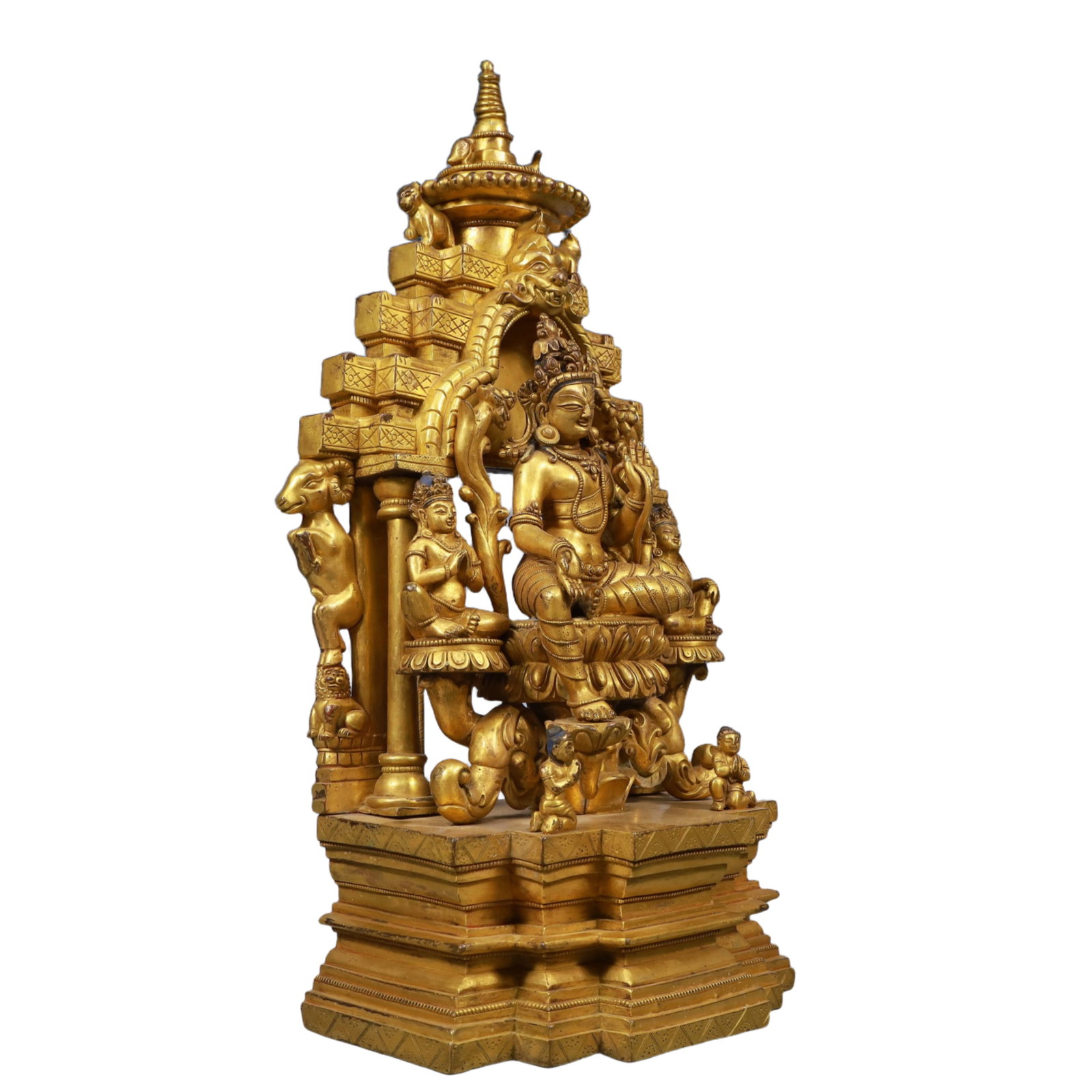 A Solemn Gilt Bronze Statue of Tara - 7
