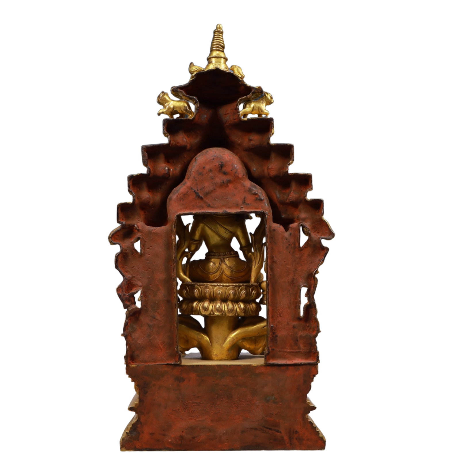 A Solemn Gilt Bronze Statue of Tara - 9