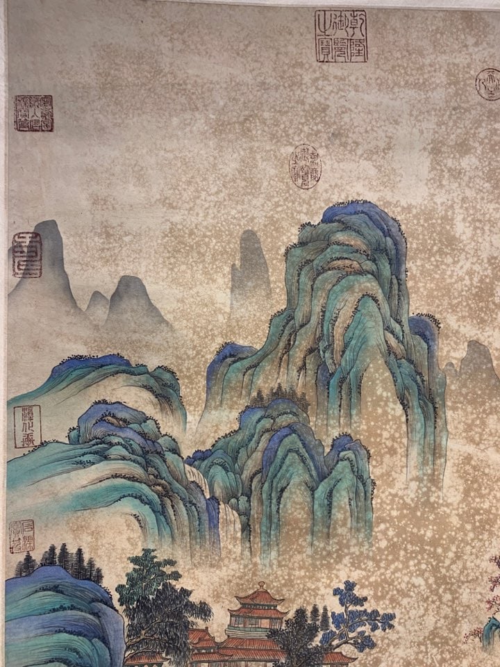 A Chinese Vertical Scroll Ink Painting of Landscape and Figure on Silk,Chou Ying - 3