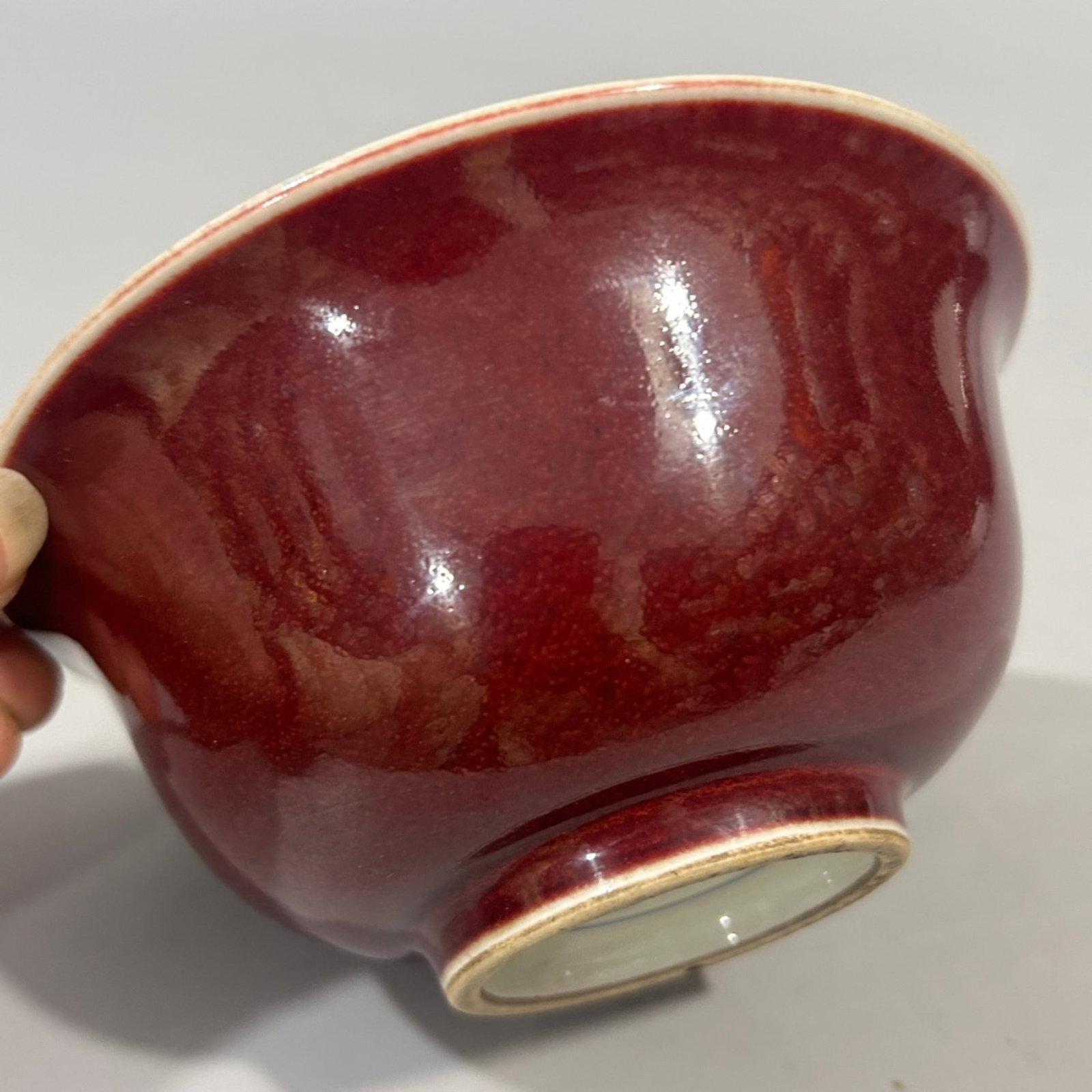 A Pair of Exquisite Ji Red Glazed Bowls - 4