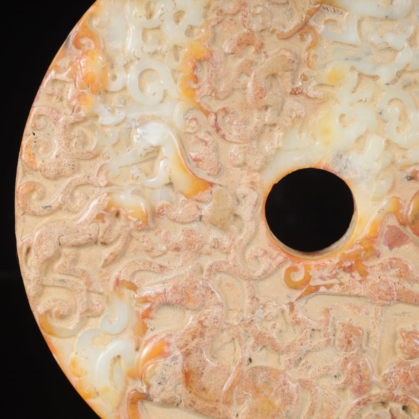An Exquisite White Jade Hunting Pattern Jade Pendant,with Poem - 3