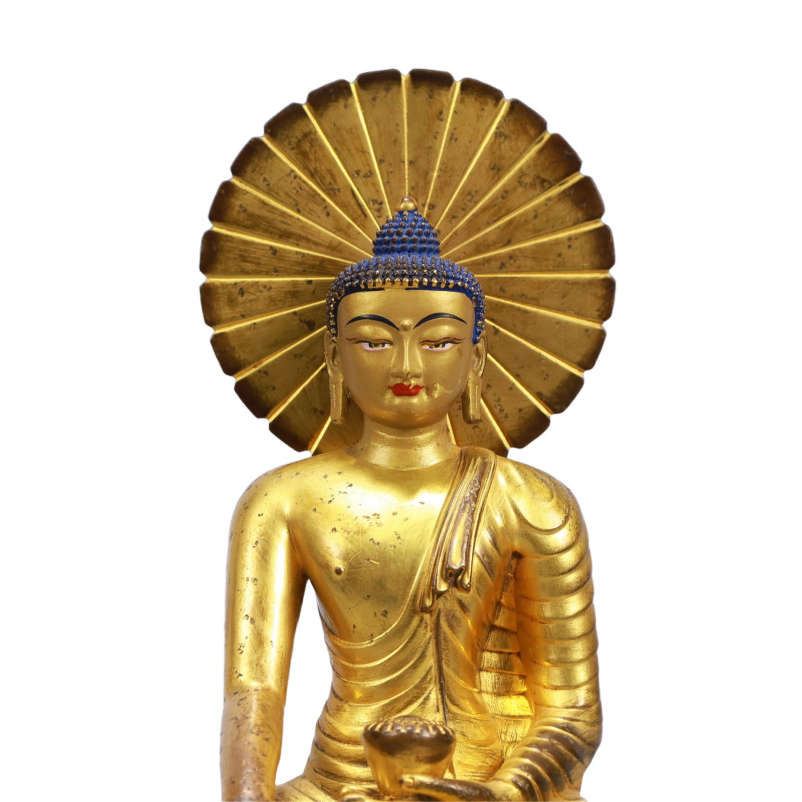 A Solemn Gilt Bronze Statue of Sakyamuni - 2