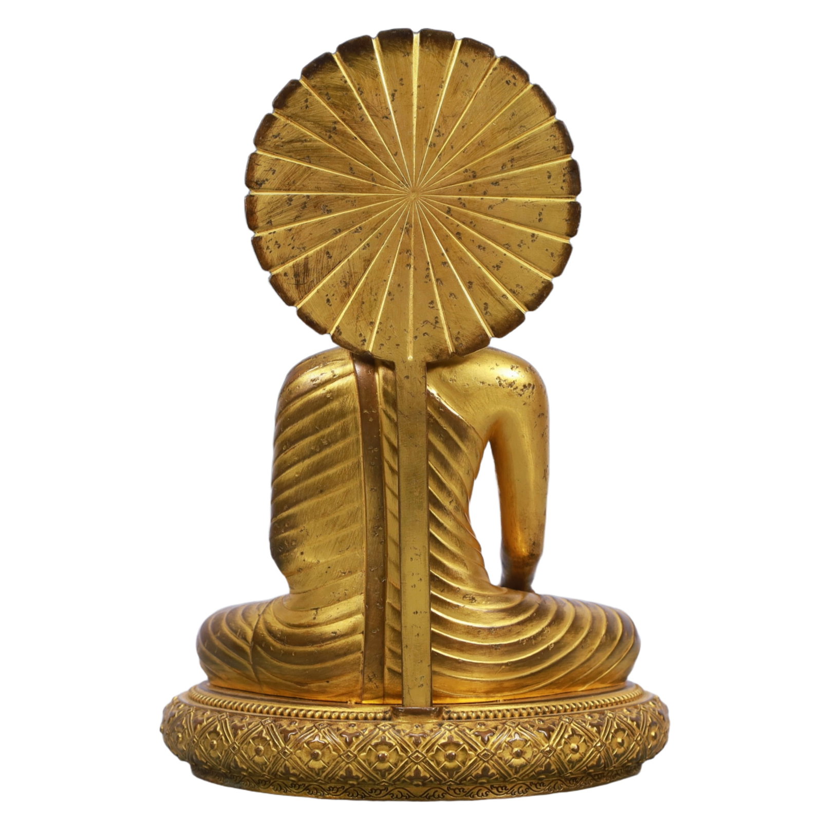 A Solemn Gilt Bronze Statue of Sakyamuni - 8