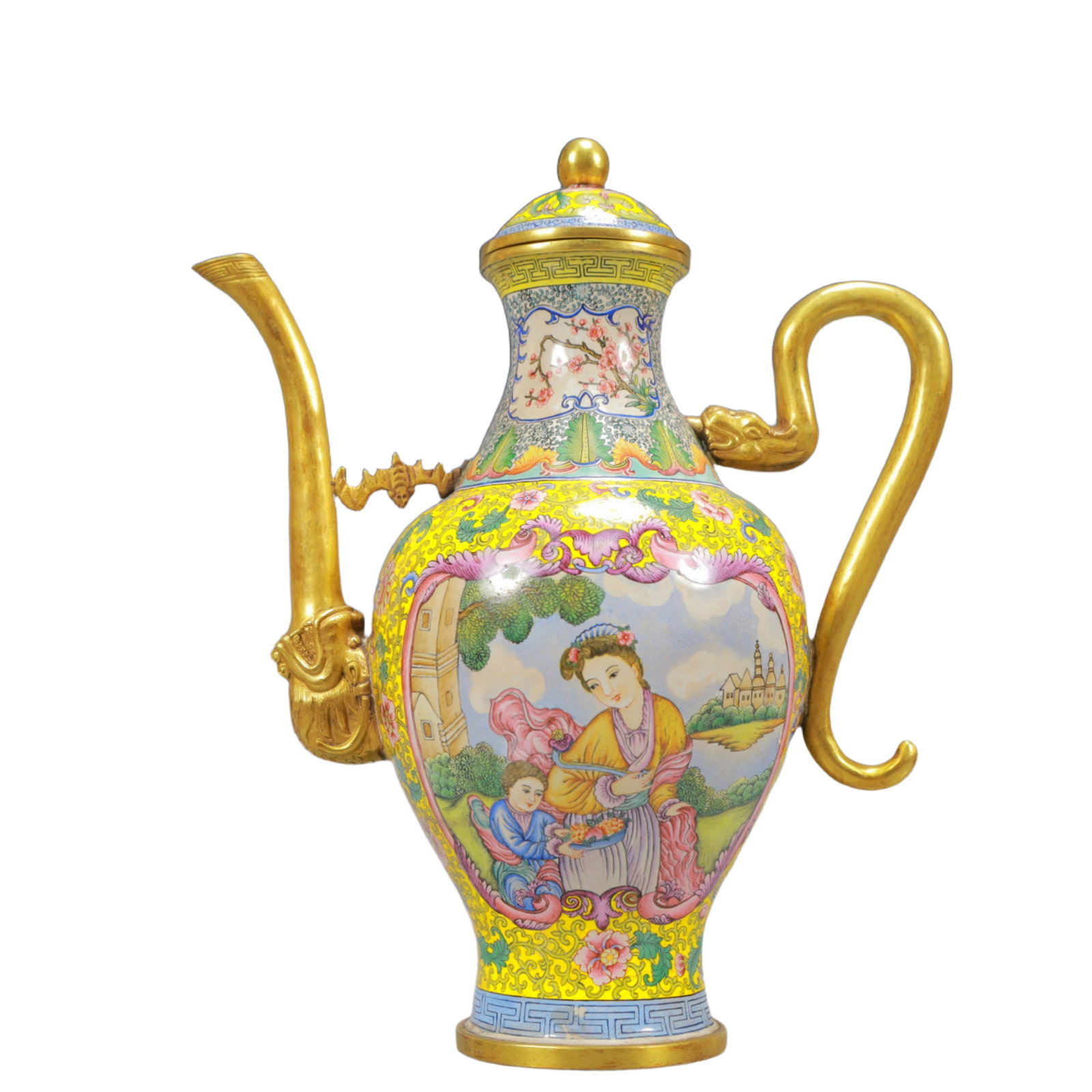 A Set of Fine Painted Enamel Figure Pattern Flagon - 2