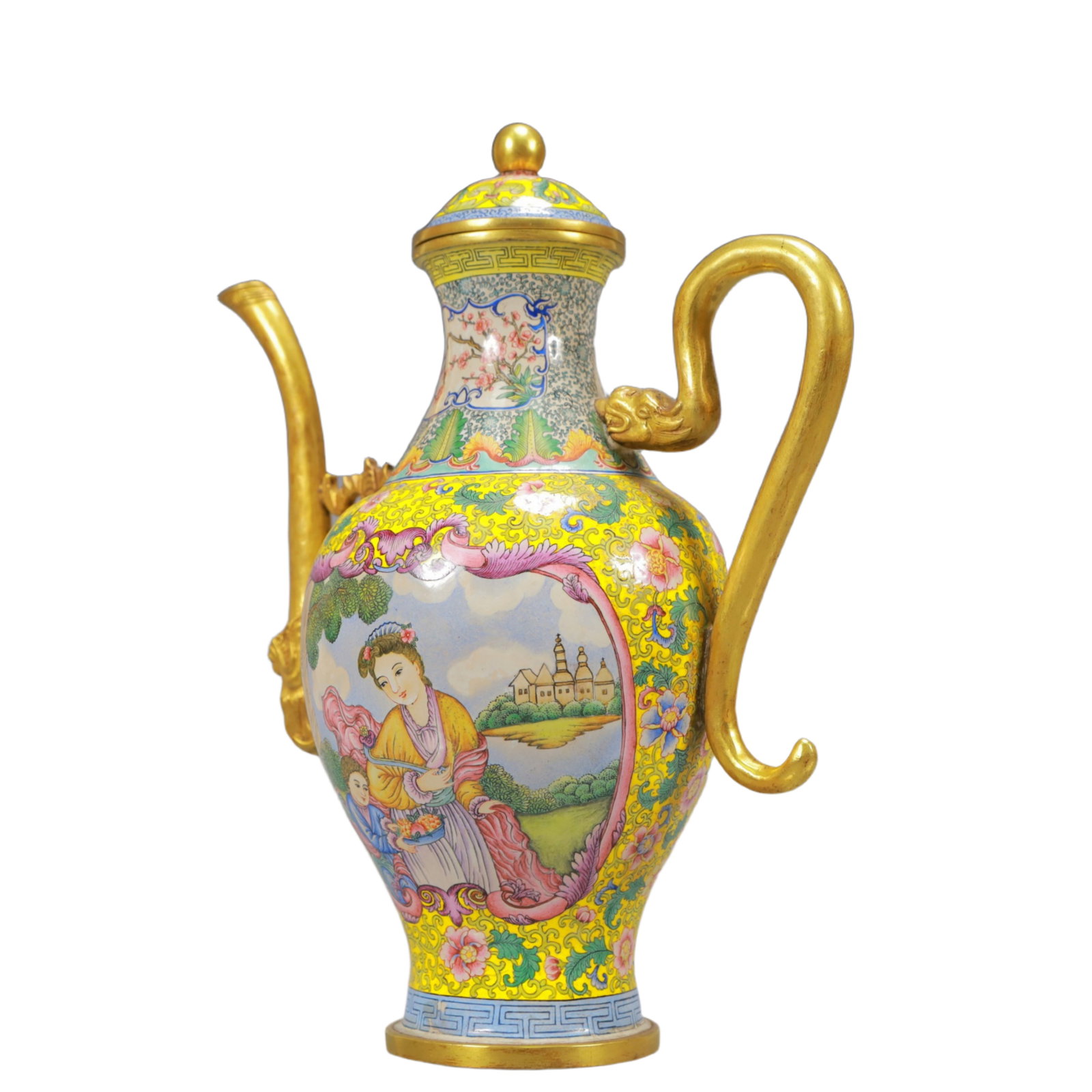 A Set of Fine Painted Enamel Figure Pattern Flagon - 5