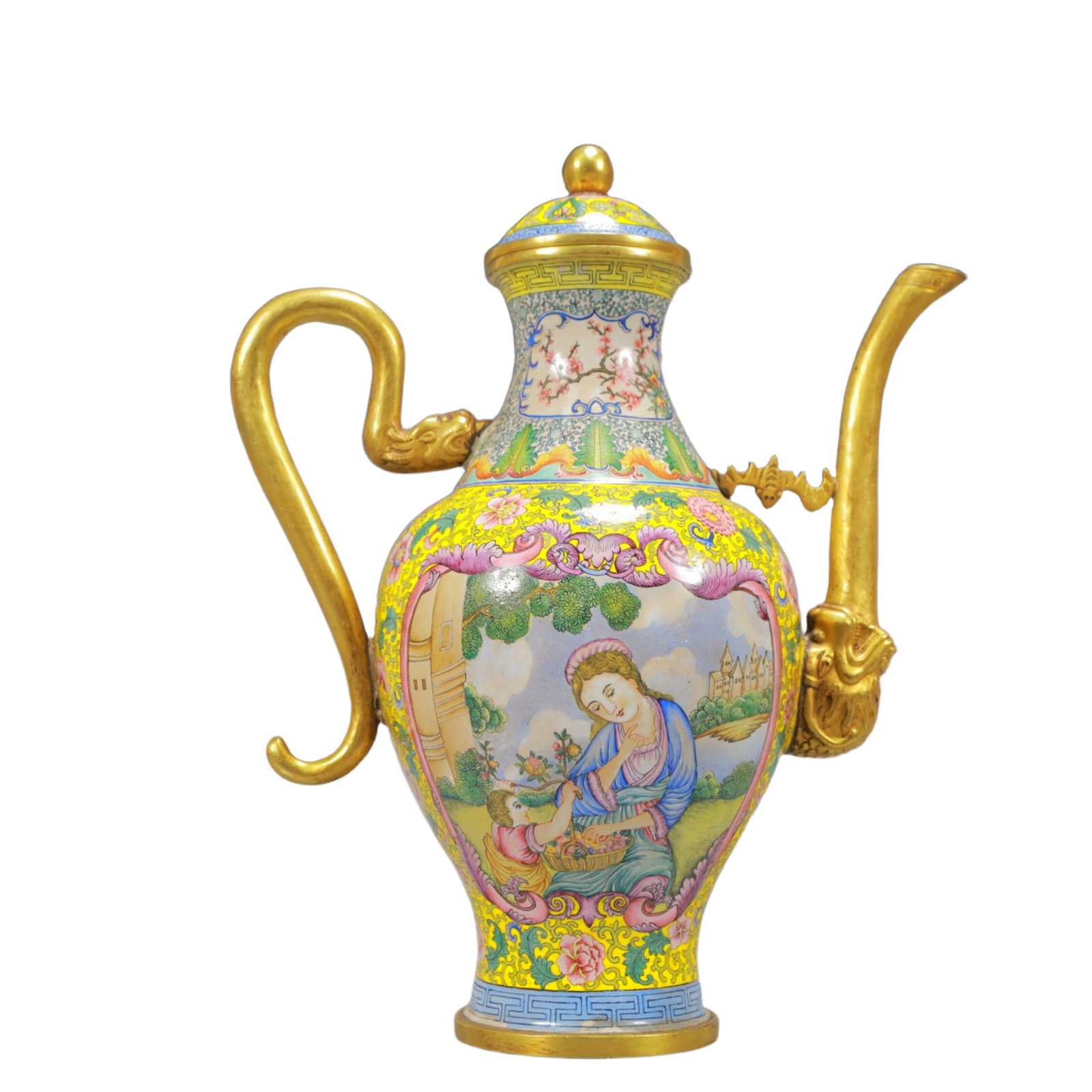 A Set of Fine Painted Enamel Figure Pattern Flagon - 8