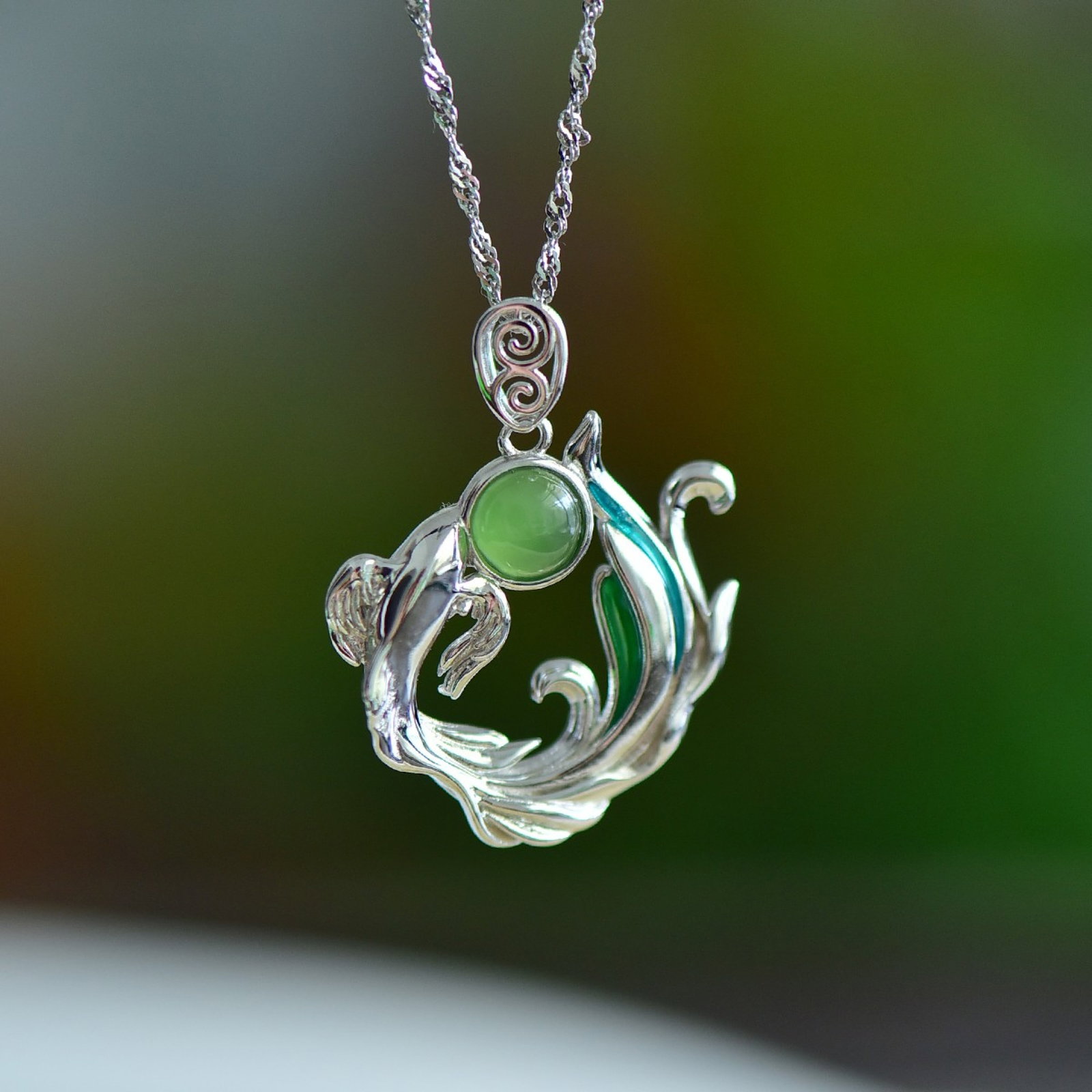 A Set of Fine Sterling Silver Inlaid Jasper Jewelries - 5