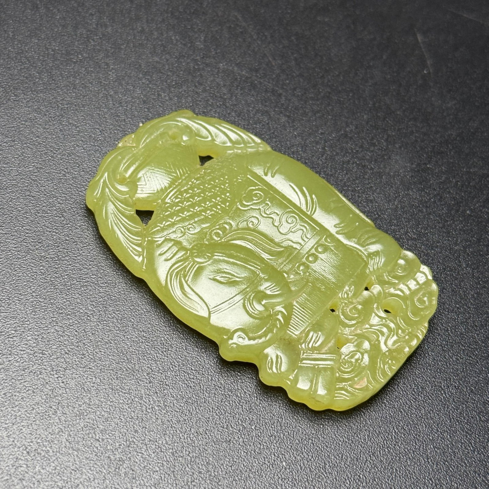 An Exquisite Yellow Jade Elephant Pattern Pendant - 4