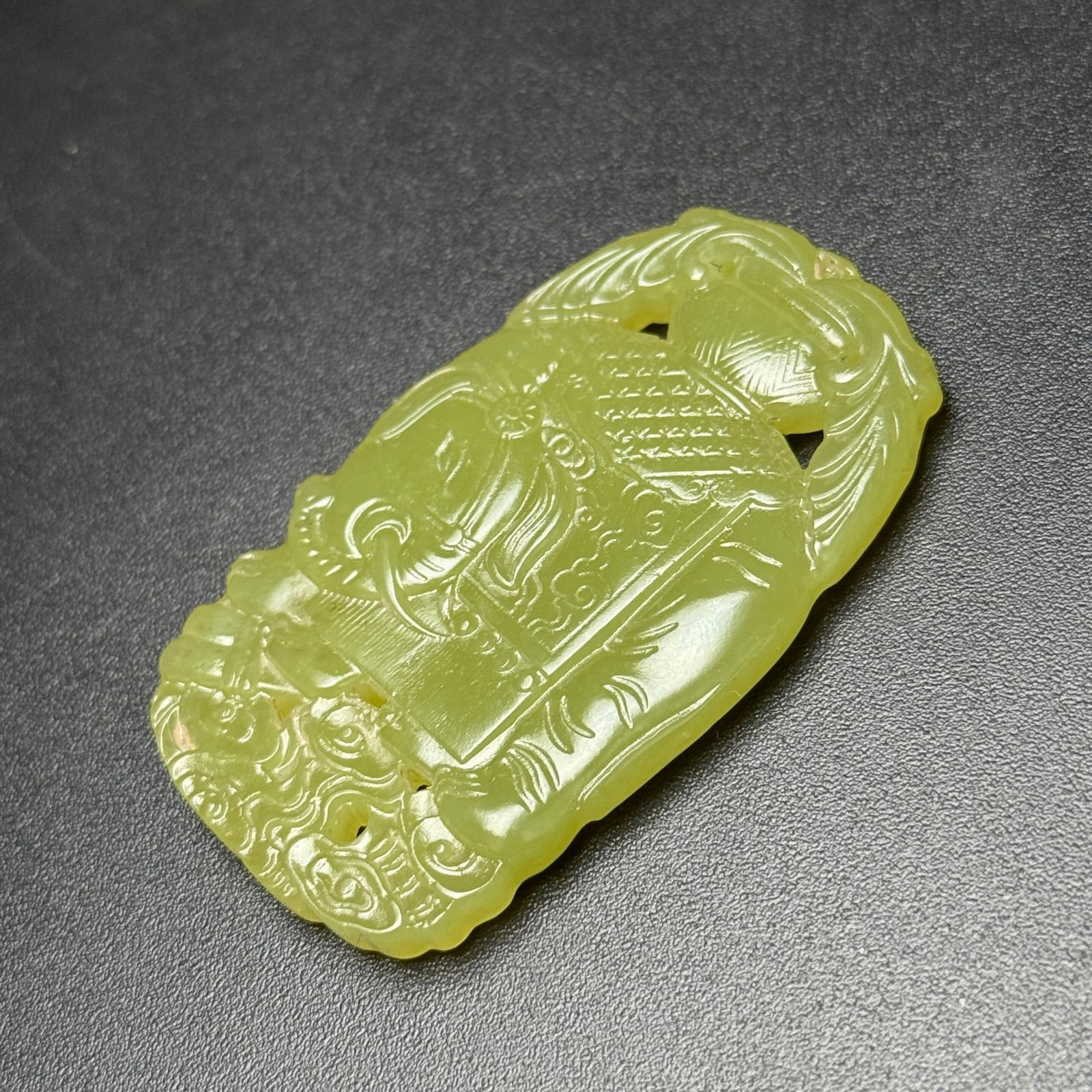 An Exquisite Yellow Jade Elephant Pattern Pendant - 5