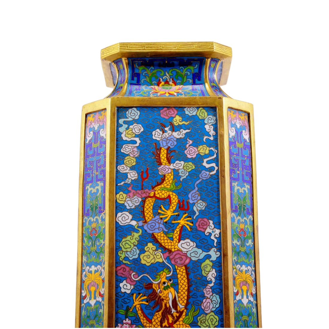 A pair of exquisite cloisonn¨¦ vases with auspicious clouds and dragon patterns - 10