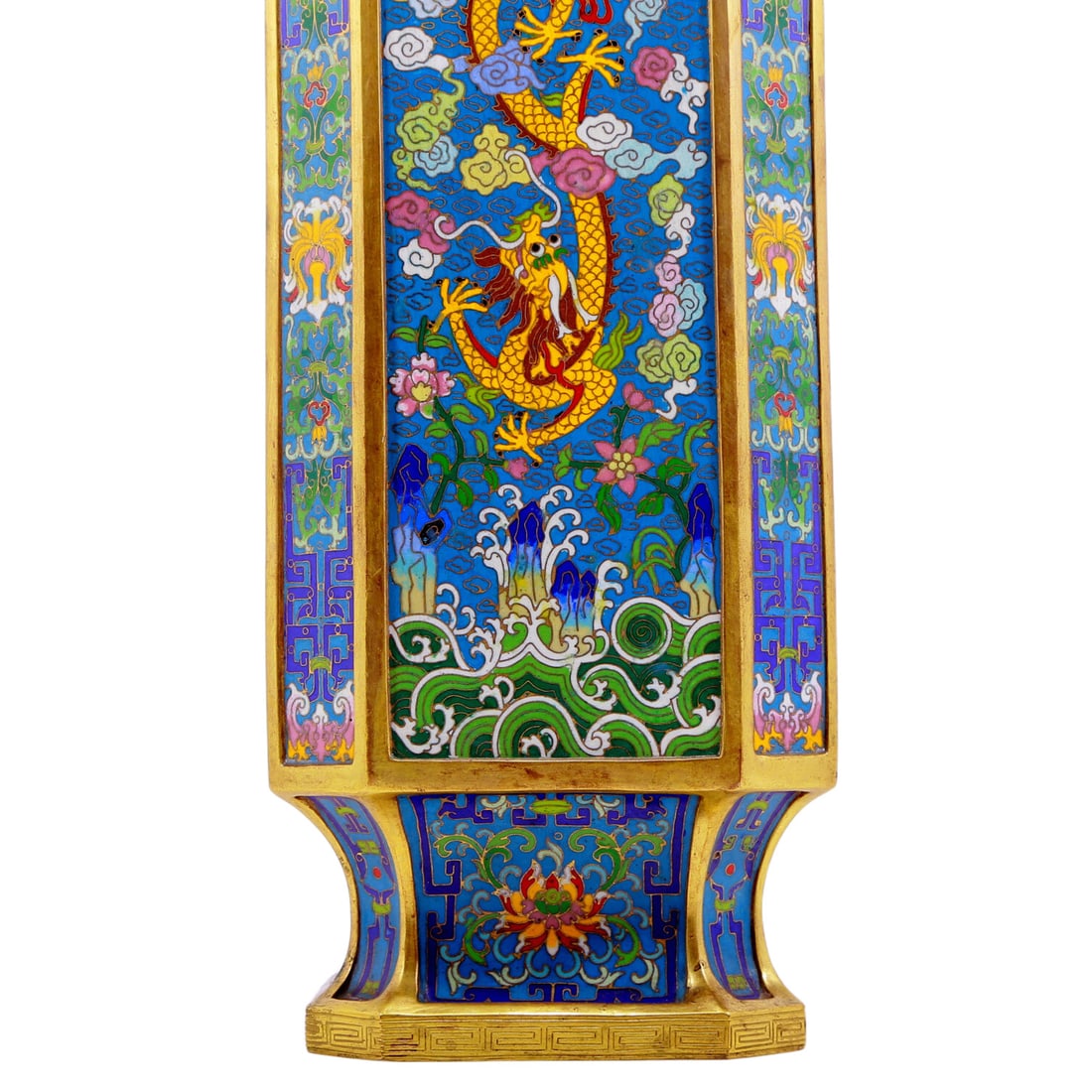 A pair of exquisite cloisonn¨¦ vases with auspicious clouds and dragon patterns - 11