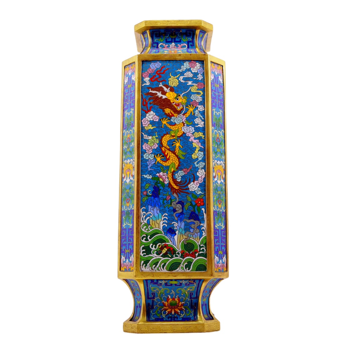 A pair of exquisite cloisonn¨¦ vases with auspicious clouds and dragon patterns - 12