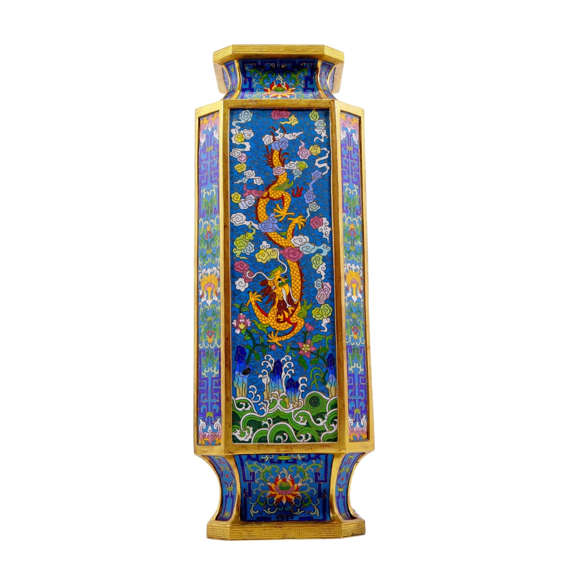 A pair of exquisite cloisonn¨¦ vases with auspicious clouds and dragon patterns - 13