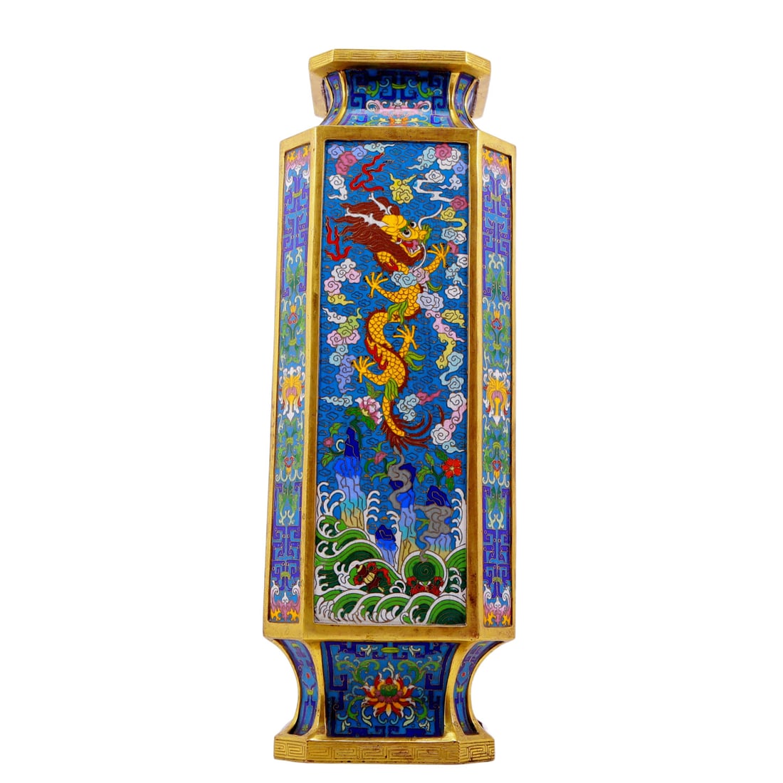 A pair of exquisite cloisonn¨¦ vases with auspicious clouds and dragon patterns - 2