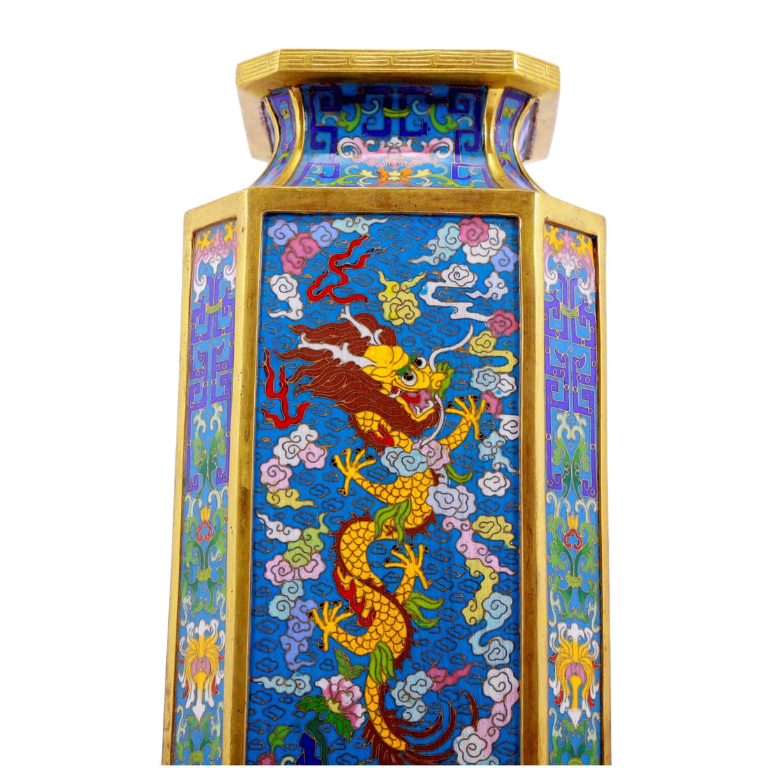 A pair of exquisite cloisonn¨¦ vases with auspicious clouds and dragon patterns - 3
