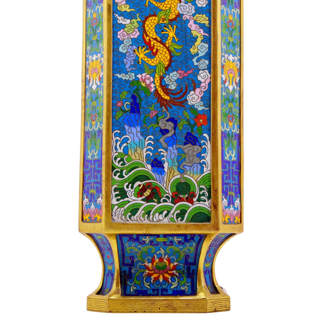 A pair of exquisite cloisonn¨¦ vases with auspicious clouds and dragon patterns - 4