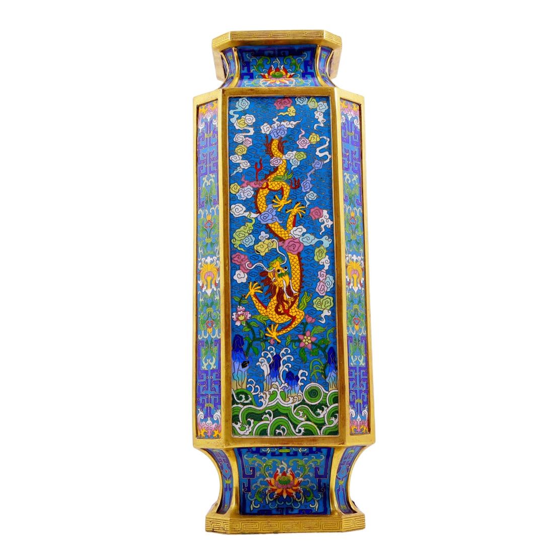 A pair of exquisite cloisonn¨¦ vases with auspicious clouds and dragon patterns - 5