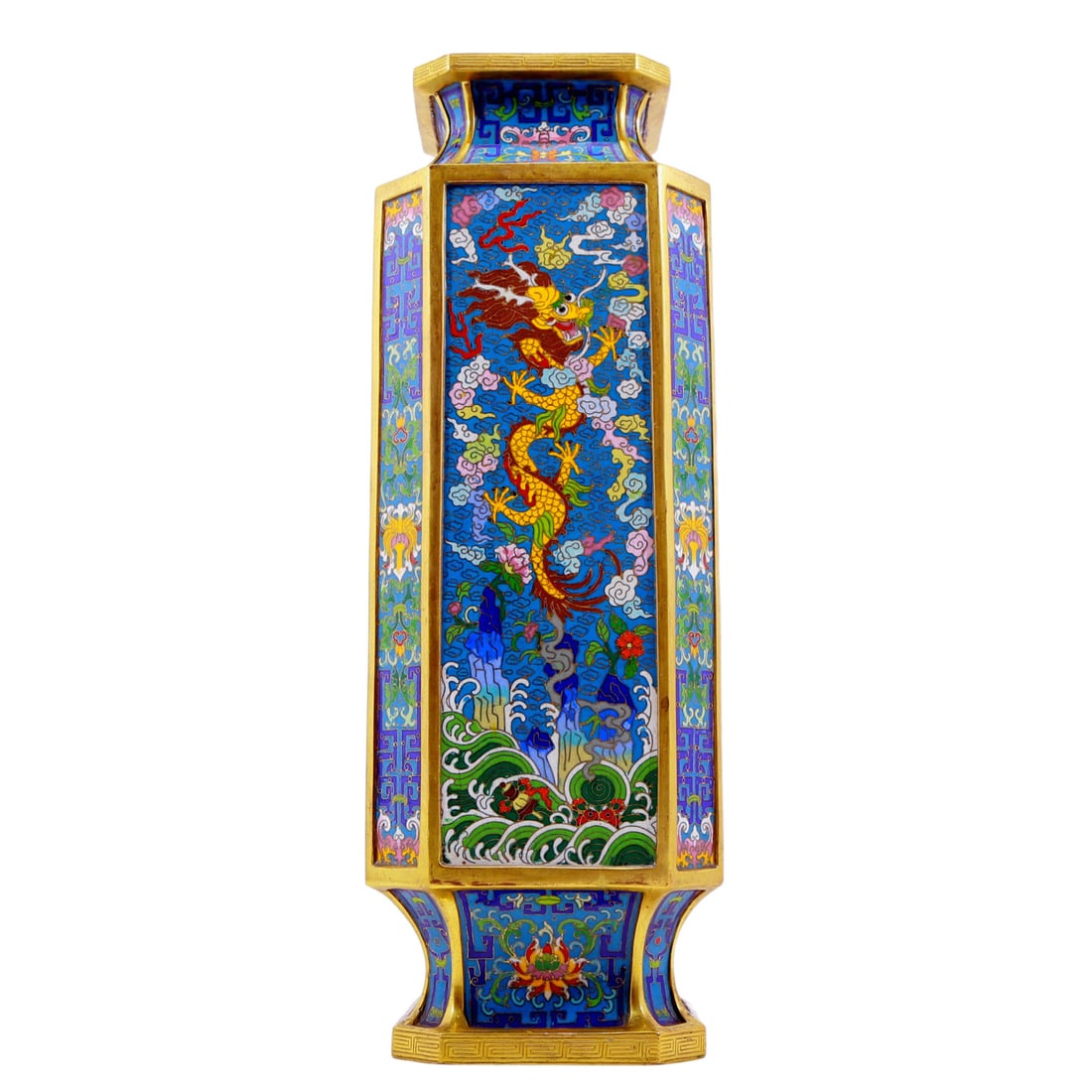 A pair of exquisite cloisonn¨¦ vases with auspicious clouds and dragon patterns - 6