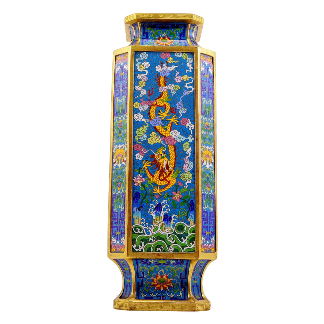 A pair of exquisite cloisonn¨¦ vases with auspicious clouds and dragon patterns - 9