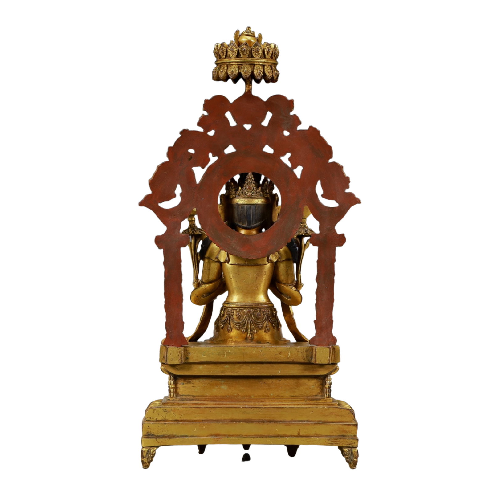 A Solemn Gilt Bronze Statue of Maitreya Buddha - 8