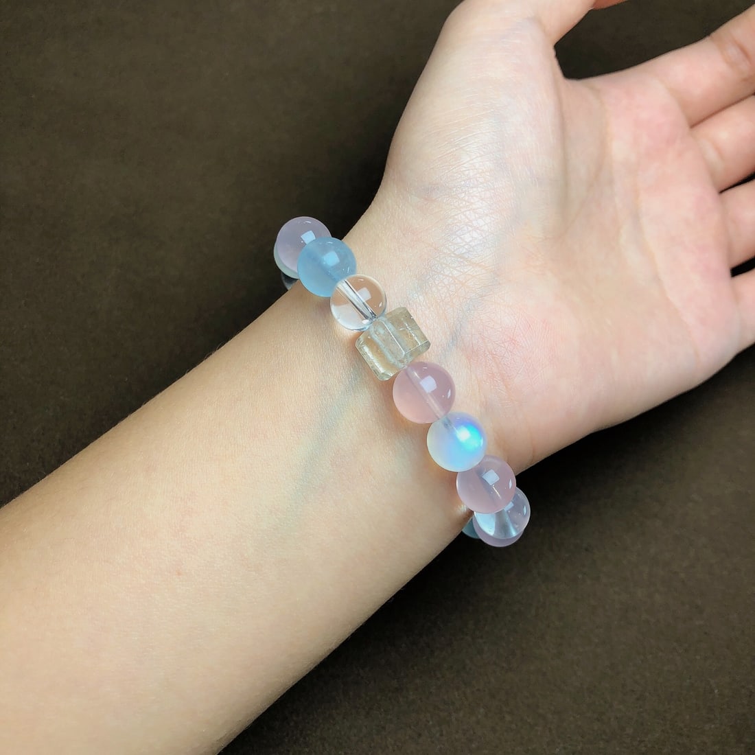 An Exquisite Crystal Aquamarine Bracelets - 6