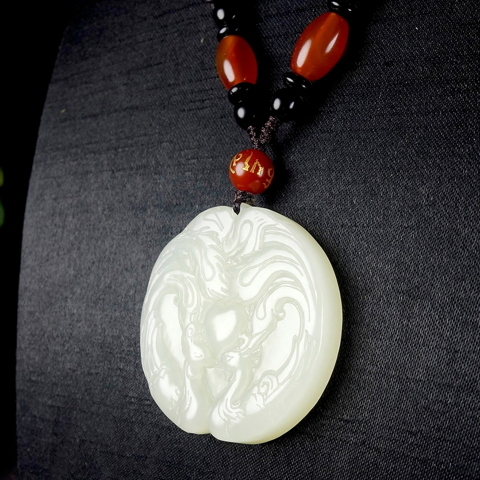 An Exquisite White Jade Swan Pendant - 5