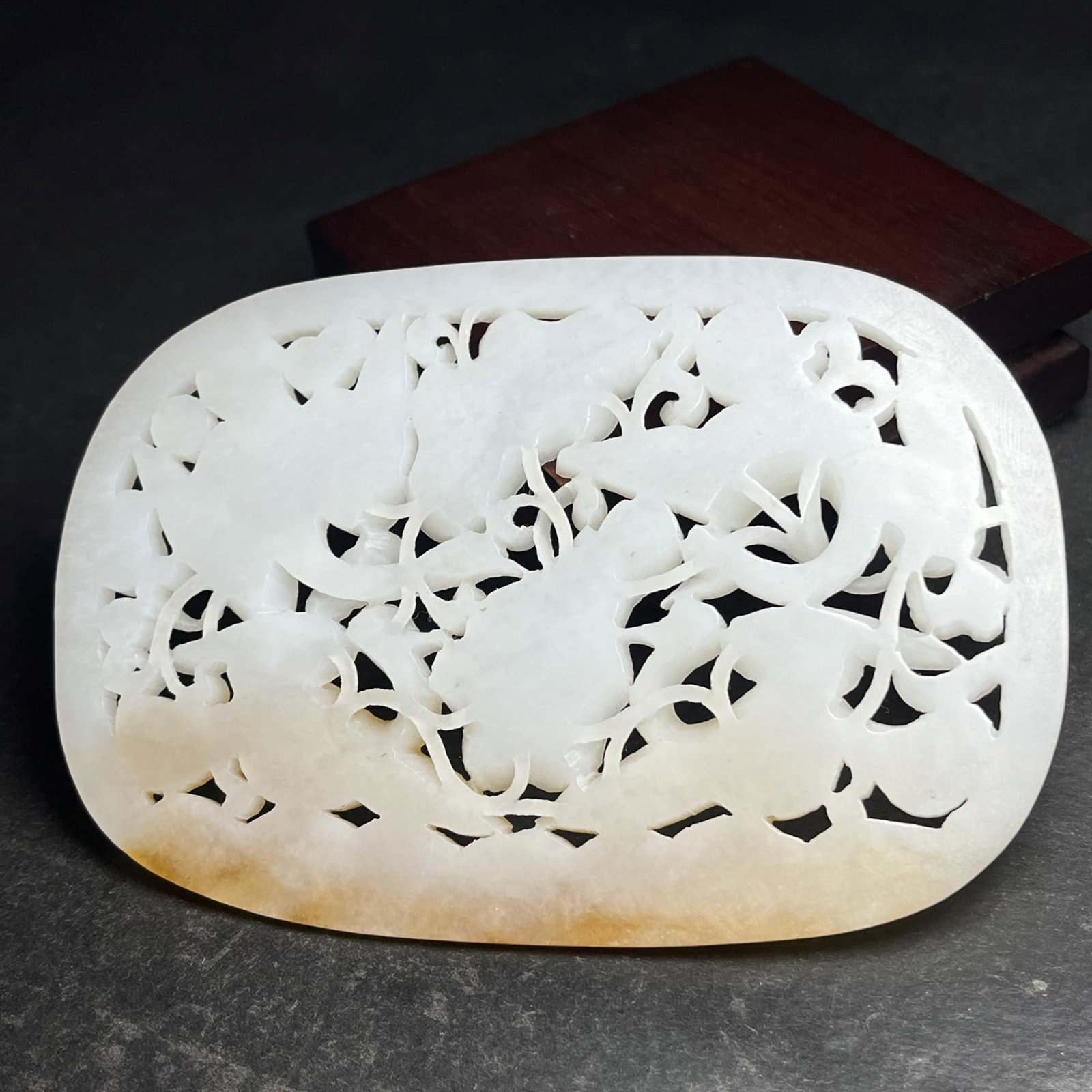 An Exquisite White Jade Hollow Crane Pattern Pendant - 5