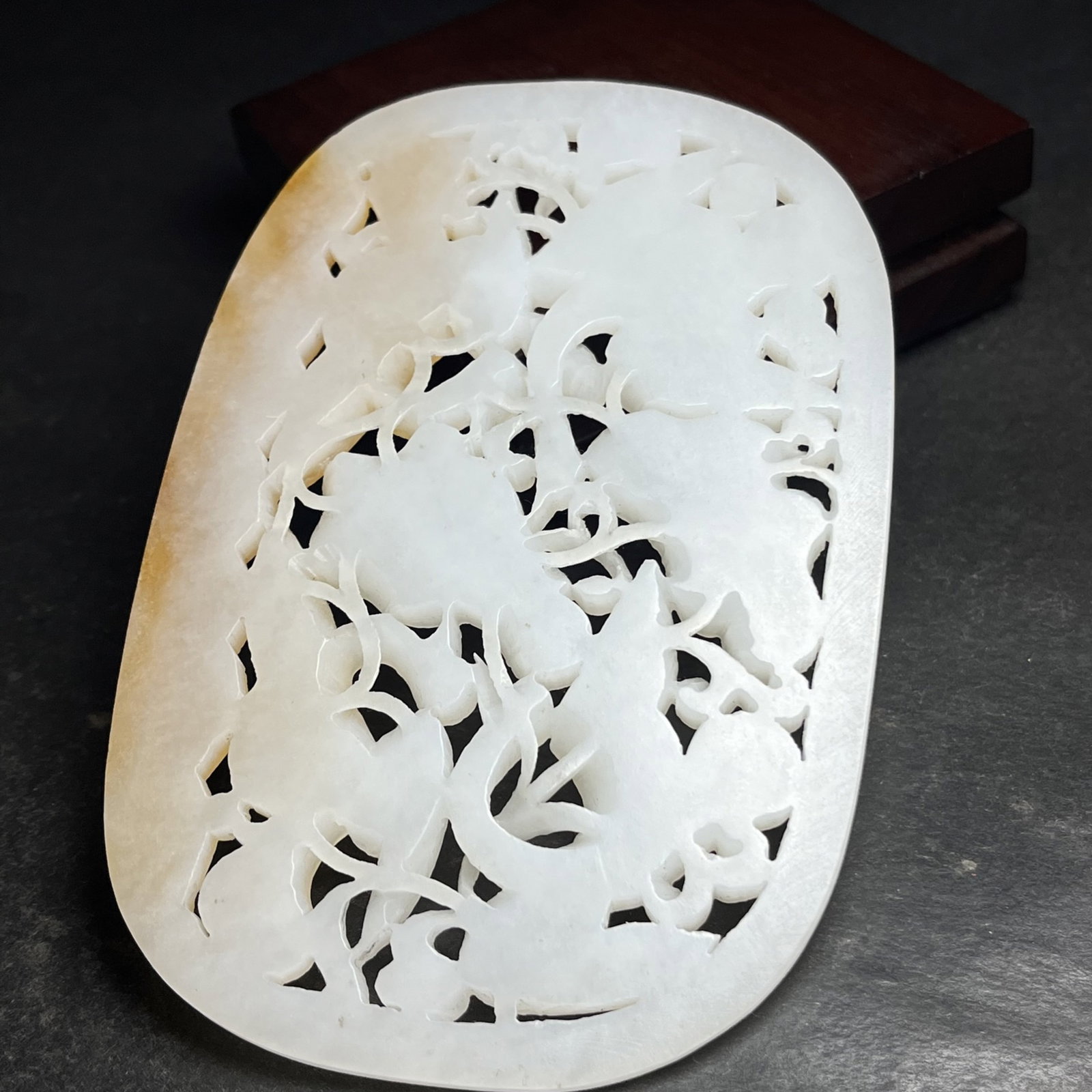 An Exquisite White Jade Hollow Crane Pattern Pendant - 6