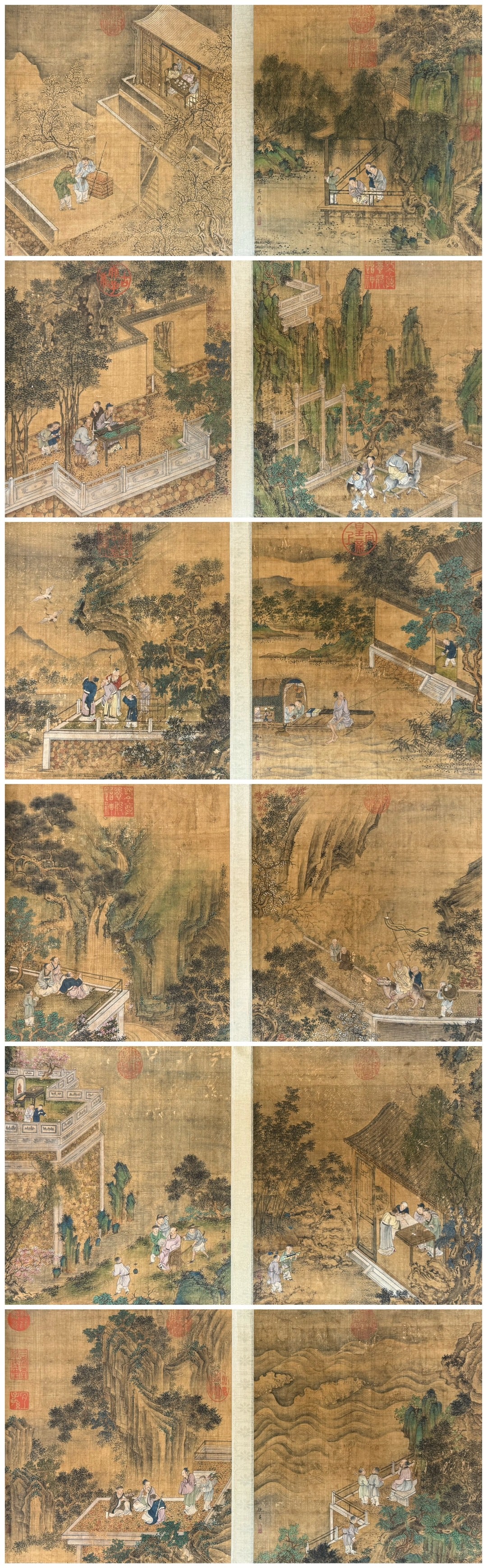 A Chinese Hand Scroll Ink Painting of Landscape and Figure on Paper,Chou Ying - 3