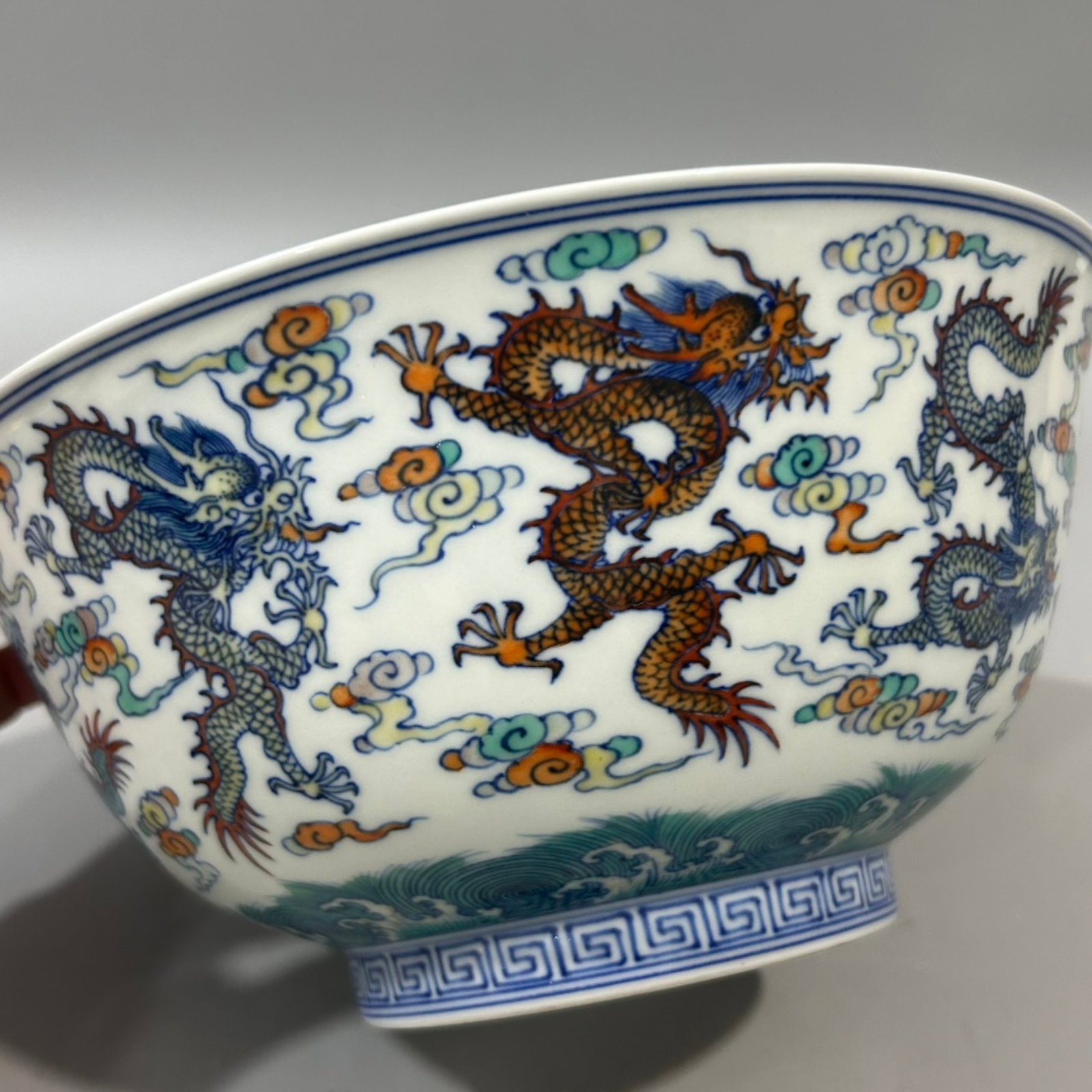 An Exquisite Doucai Auspicious Cloud and Dragon Pattern Bowl - 3