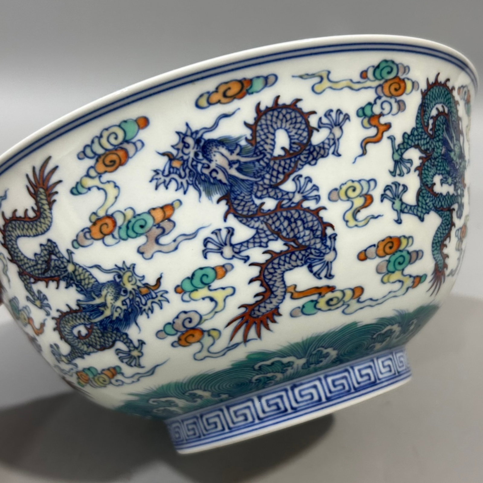 An Exquisite Doucai Auspicious Cloud and Dragon Pattern Bowl - 4