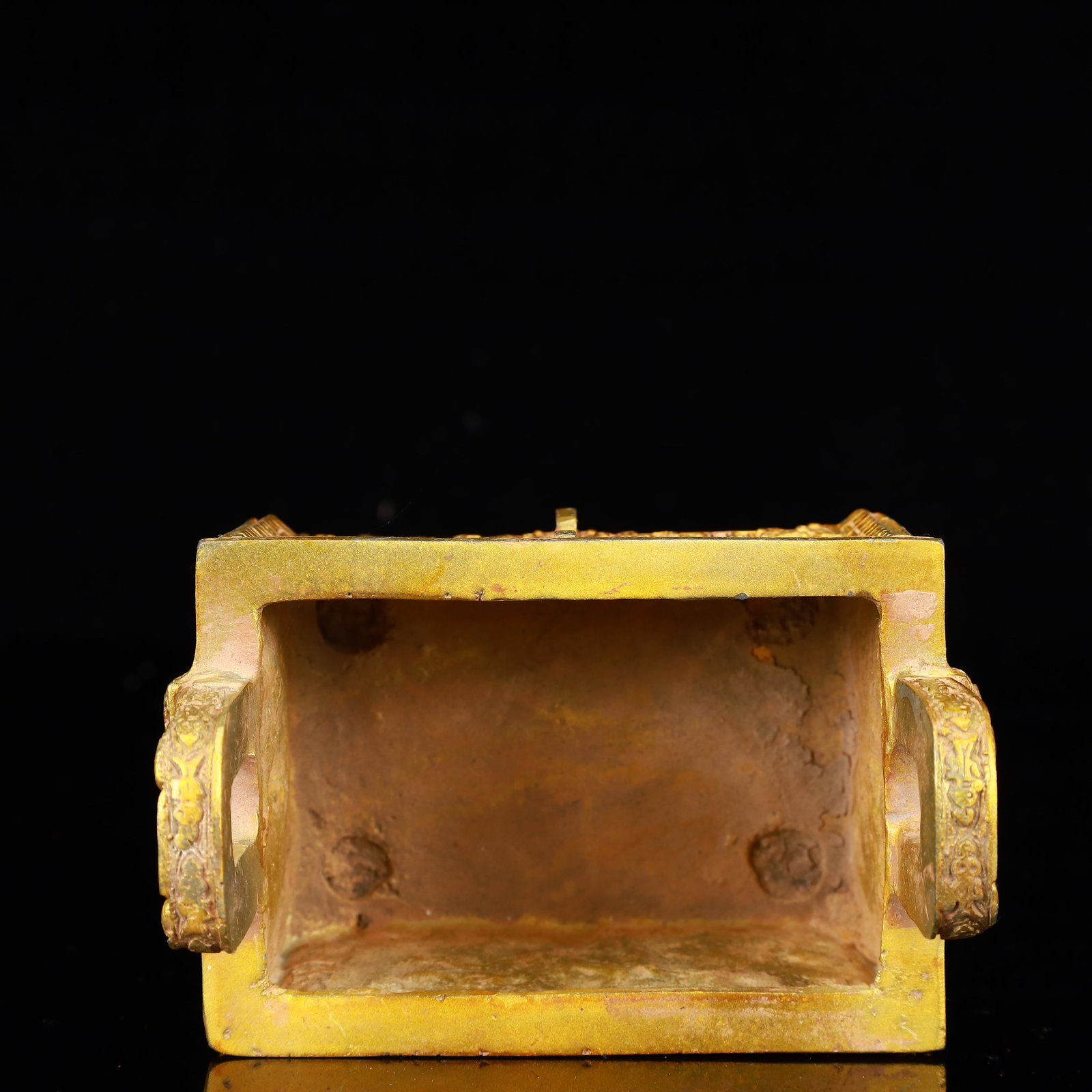 A Rare Gilt Bronze Double-Ears Ding - 5