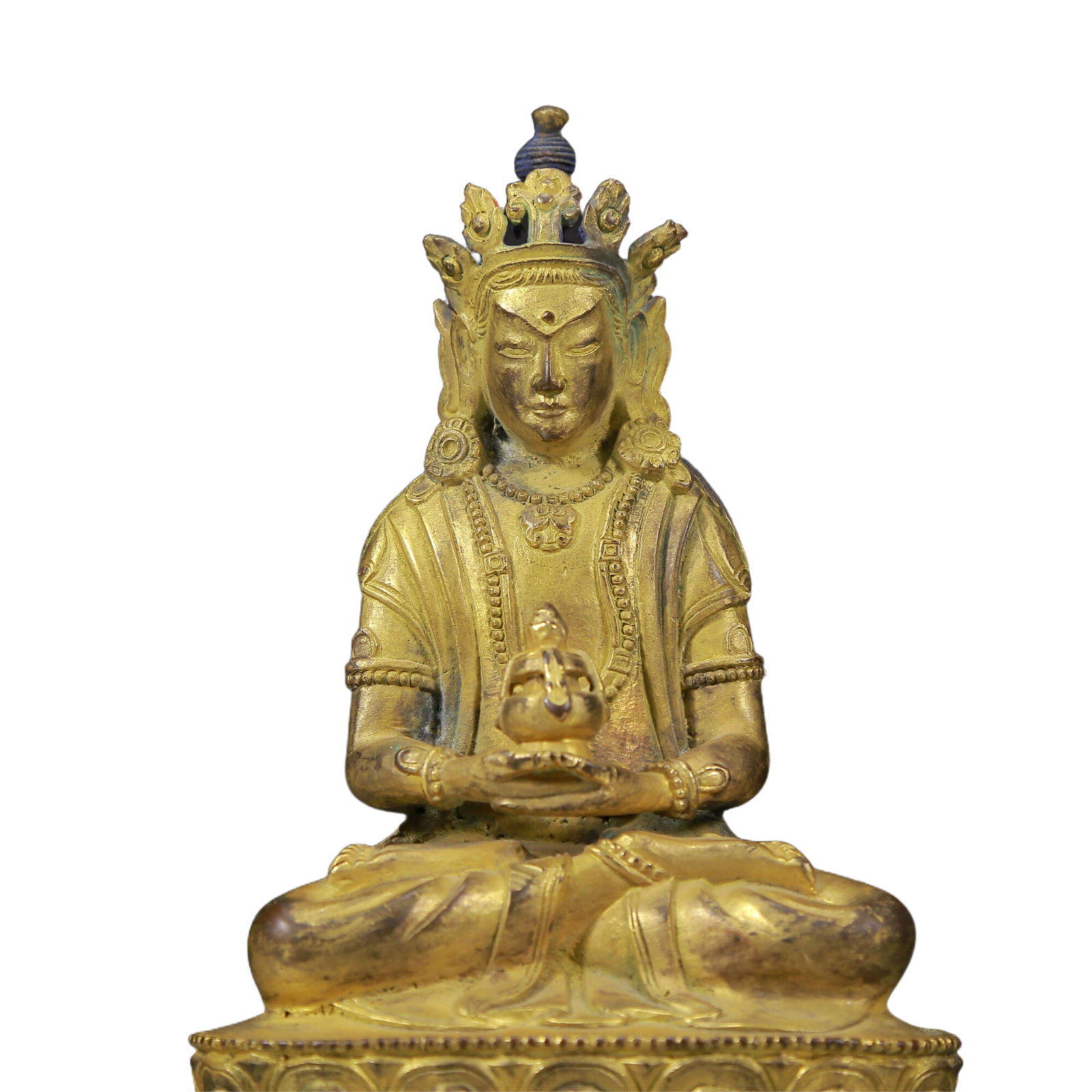 A Solemn Gilt Bronze Statue of Amitayus - 2