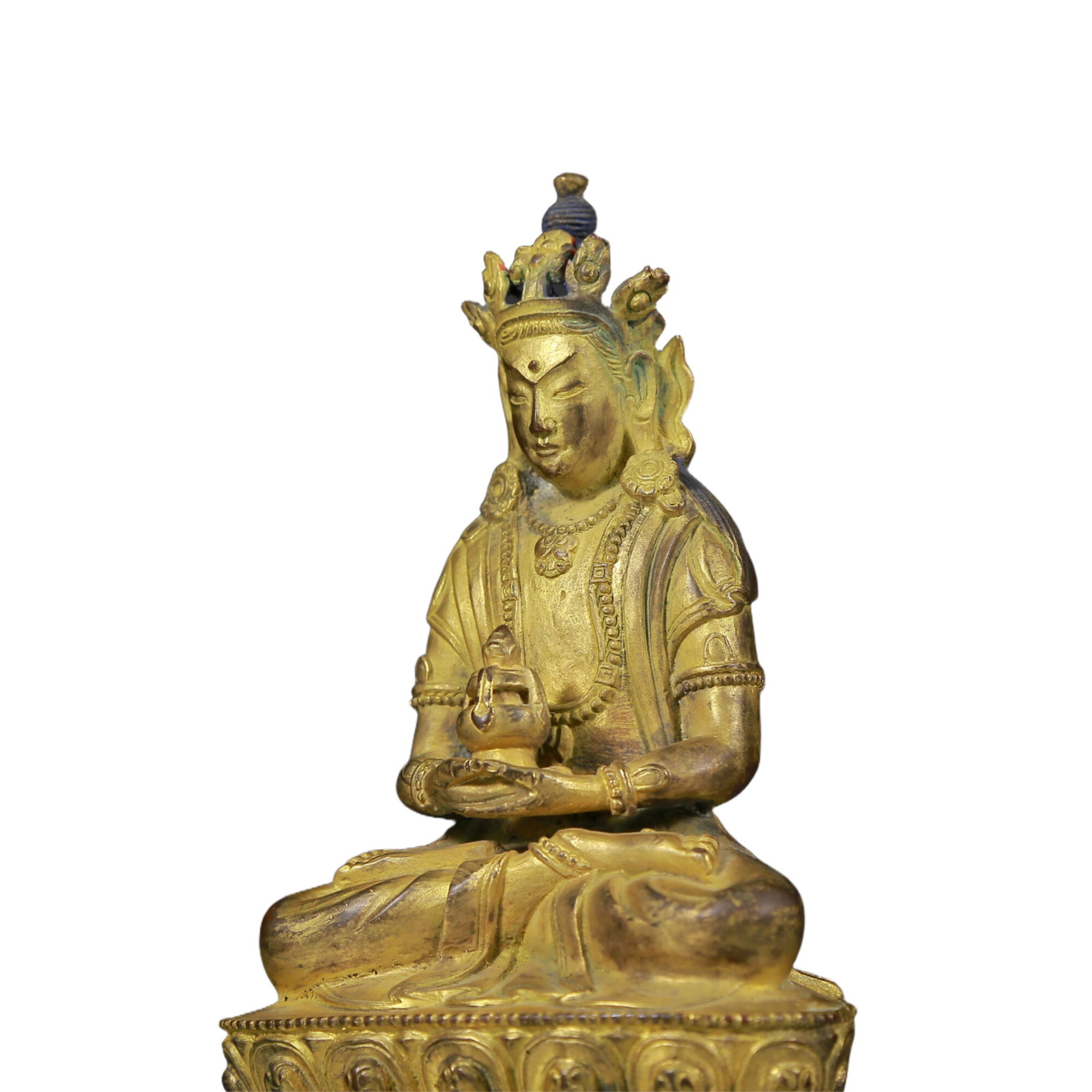 A Solemn Gilt Bronze Statue of Amitayus - 5
