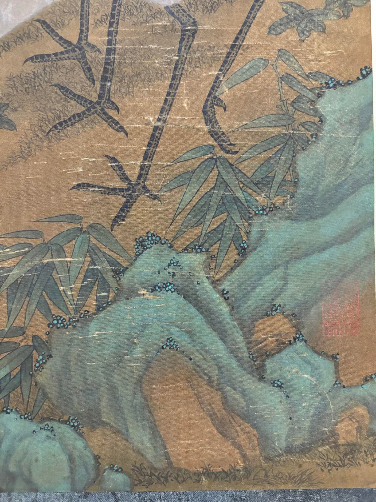 A Chinese Vertical Scroll Ink Painting of Crane on Silk,Jiang Tingxi - 8