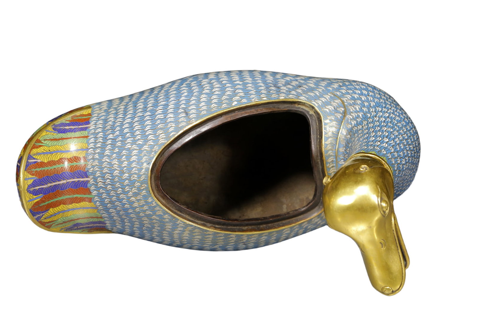A Rare Cloisonne Duck-Shaped Censer - 11