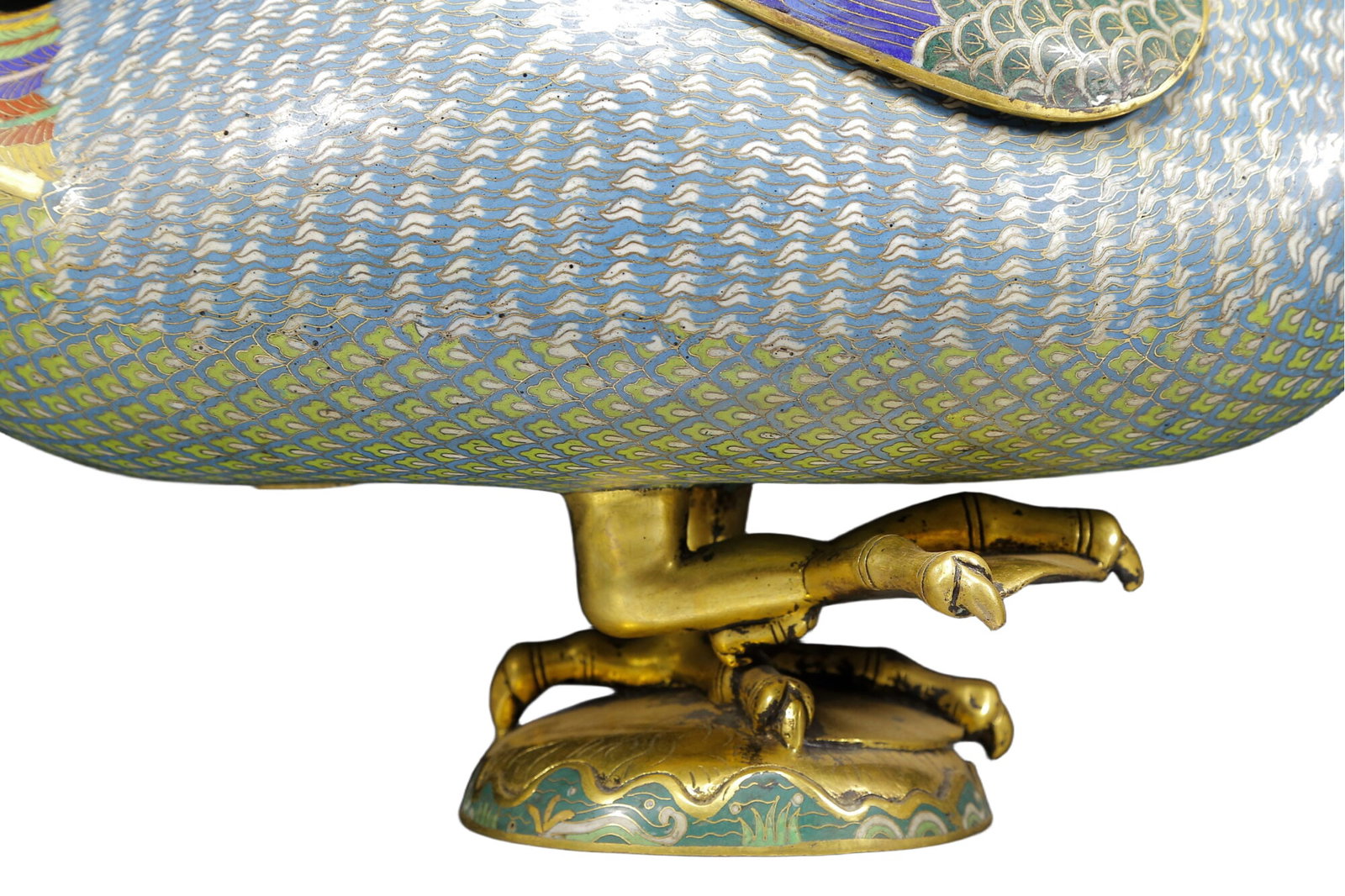 A Rare Cloisonne Duck-Shaped Censer - 3