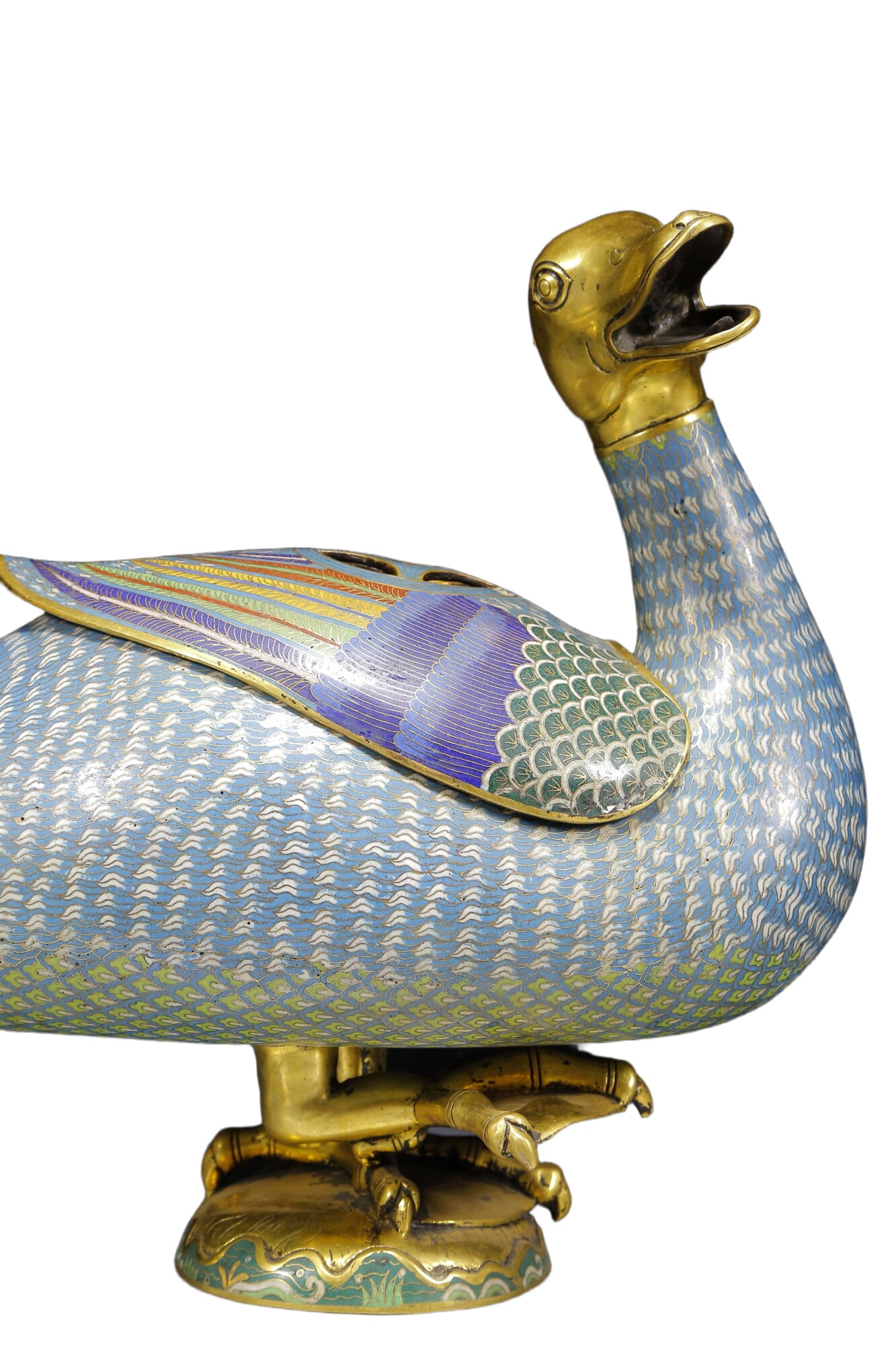 A Rare Cloisonne Duck-Shaped Censer - 4