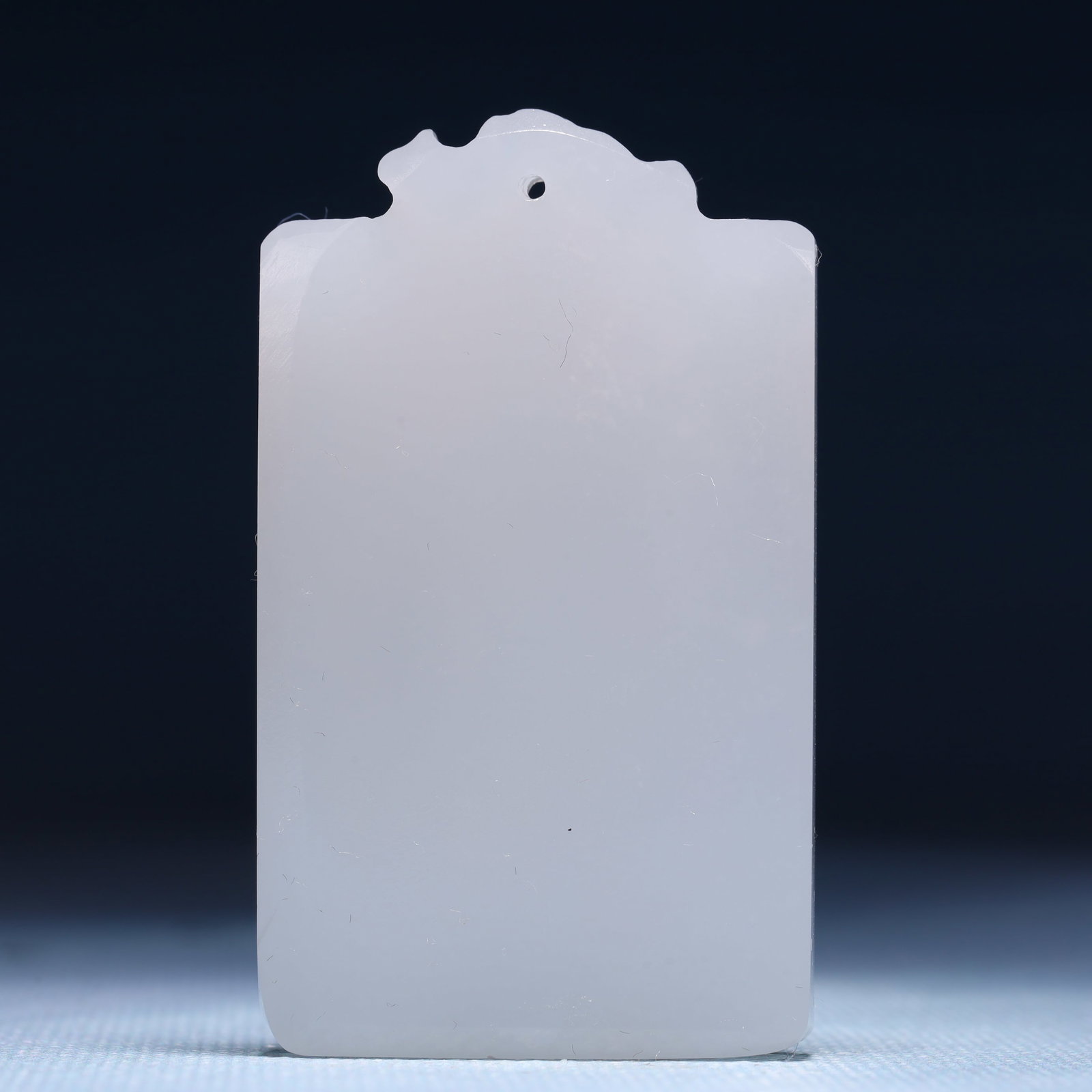 An Exquisite White Jade Pendant,with poem - 4