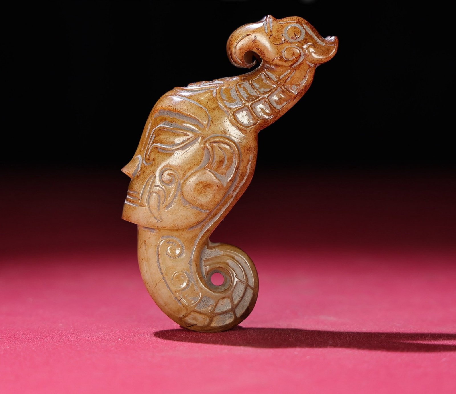 An Exquisite White Jade Figure-Face Pattern Pendant: Estimated Value:1400-2800 An Exquisite White Jade Figure-Face Pattern Pendant,Qing Dynasty,China,Size:84mmx30mmx27mm,Weight:104g