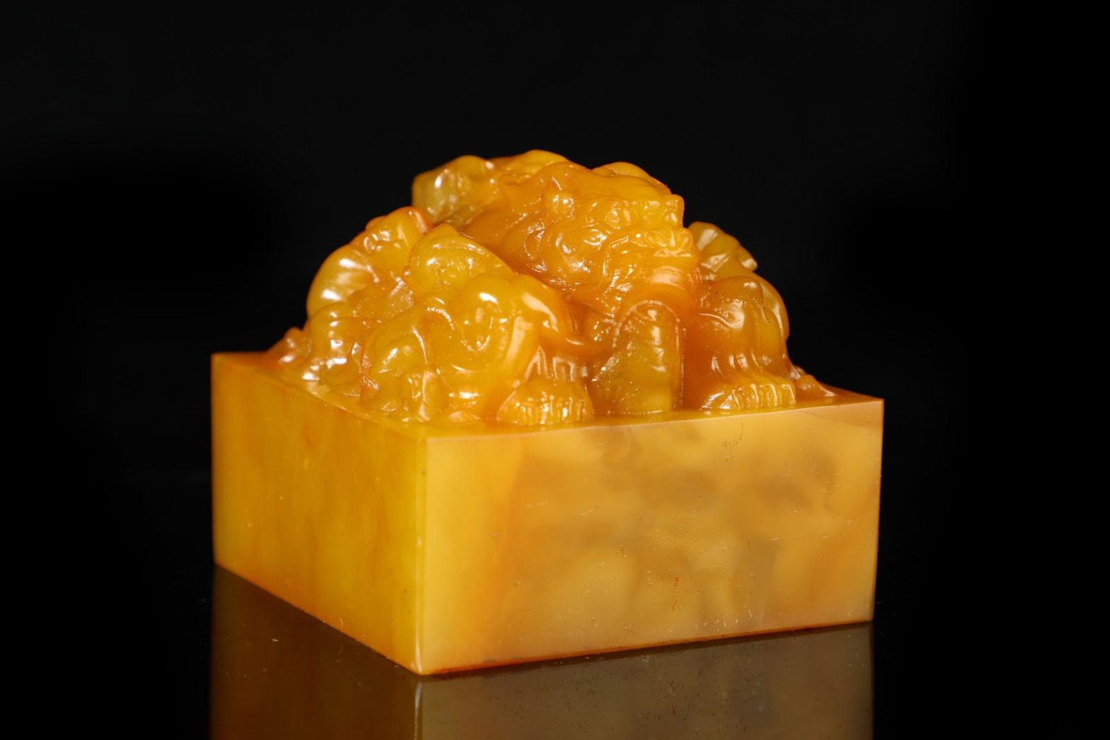 An Exquisite Tianhuang Stone Dragon Pattern Seal,With Poem - 7