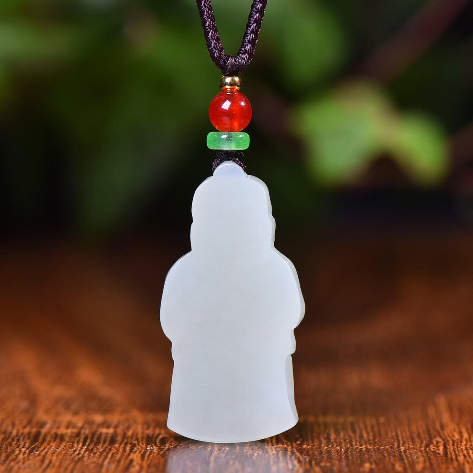 An Exquisite White Jade Figure Pendant - 4