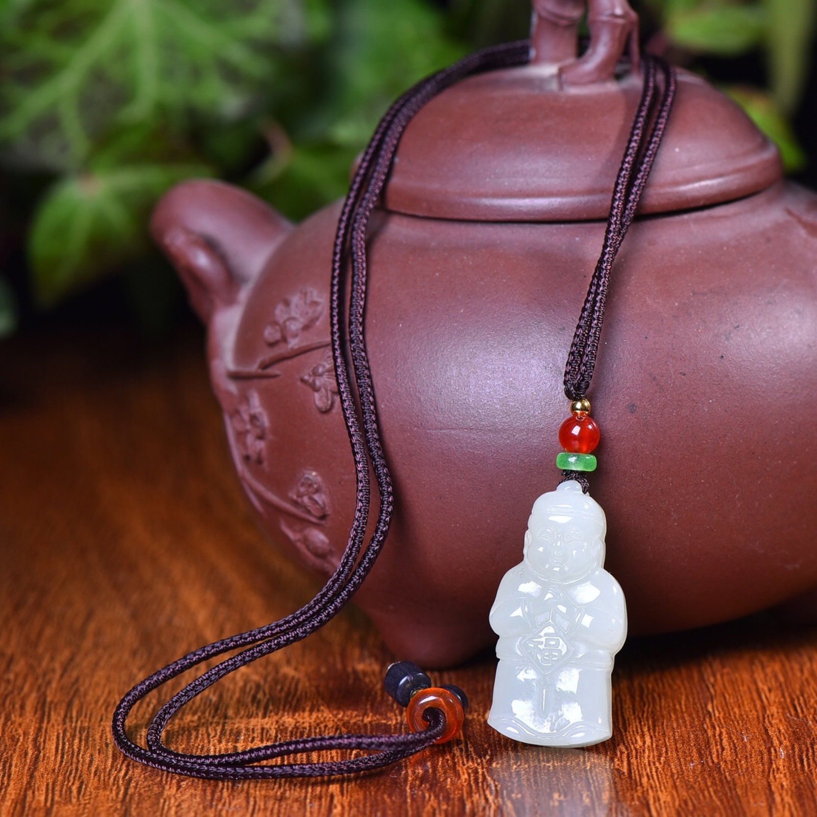 An Exquisite White Jade Figure Pendant - 5