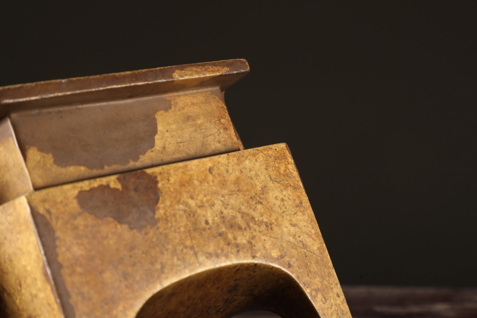 An Exquisite Bronze Double-Ears four legs Censer - 9