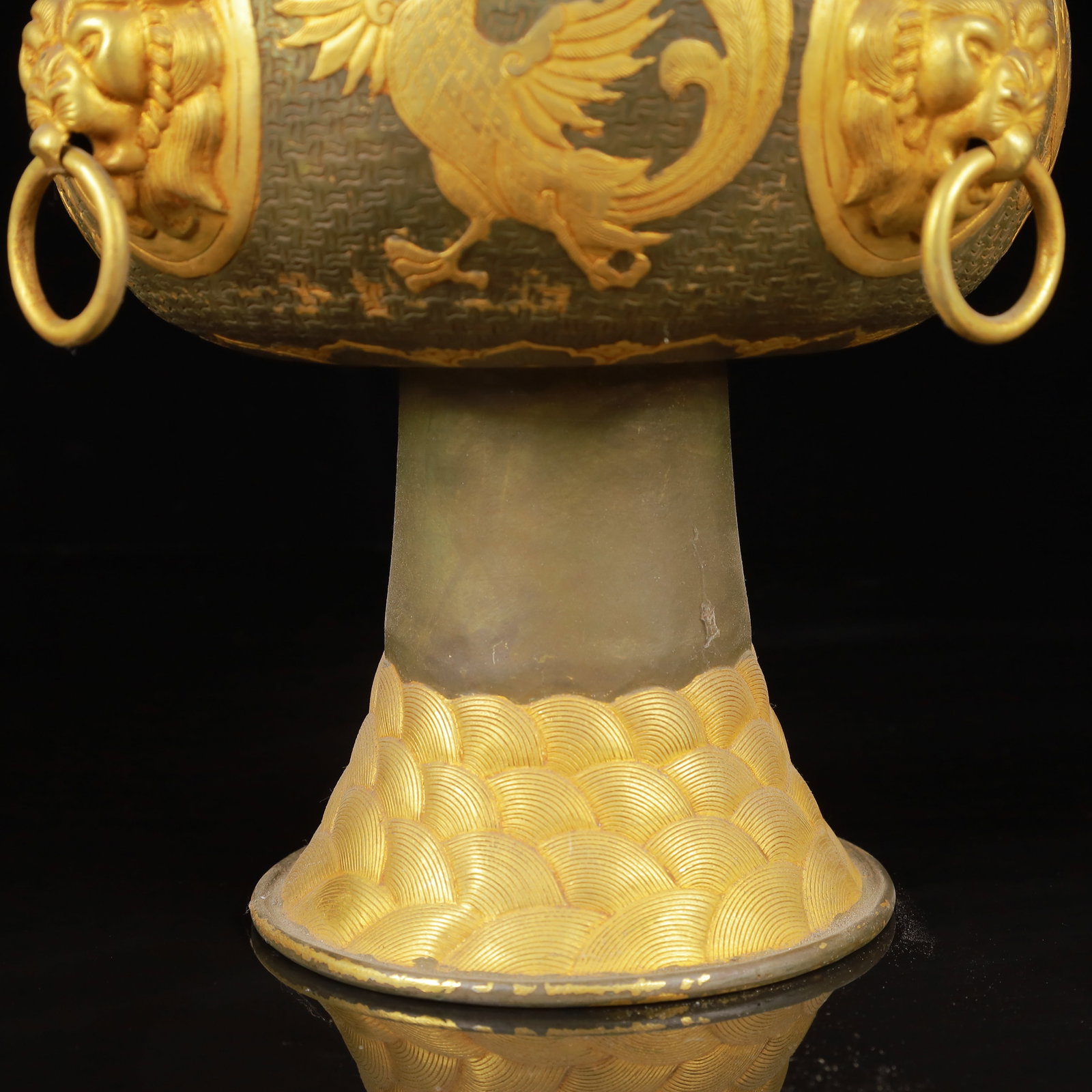 An Exquisite Gilt Silver Auspicious Beast Pattern Beast-Ears Jar - 6