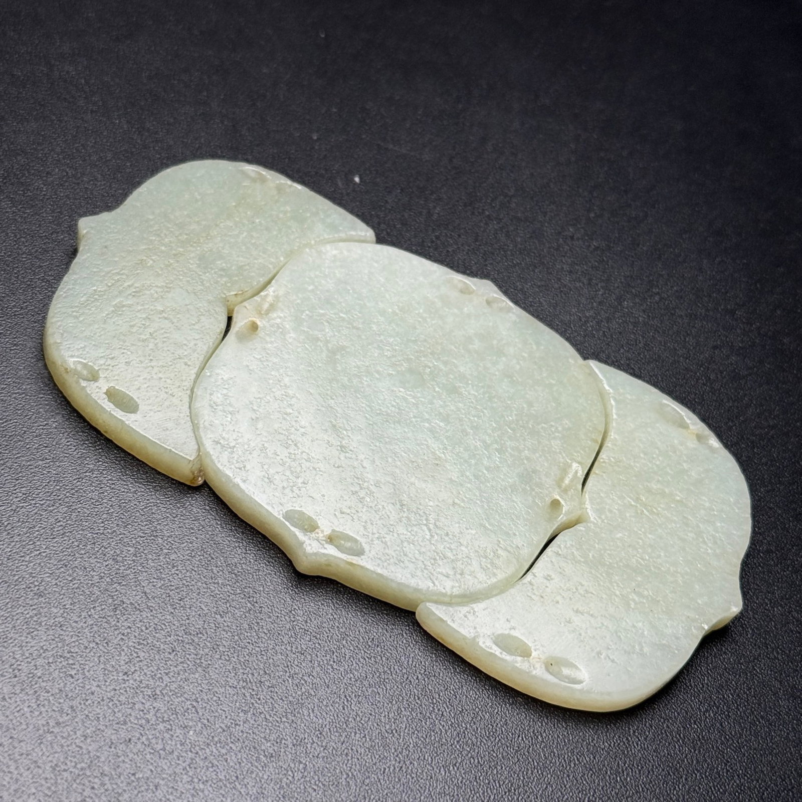 A Set of Fine White Jade Auspicious Cloud and Kylin Pattern Pendants - 6