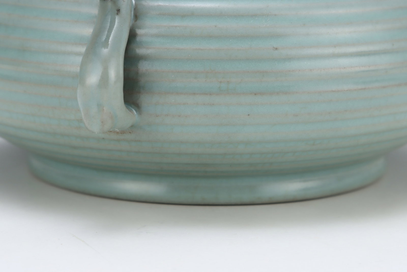 An Exquisite Ru yao Sky Blue Glazed Cover with Silver Ruyi-Ears Censer,with an Imperial Poem by E... - 5
